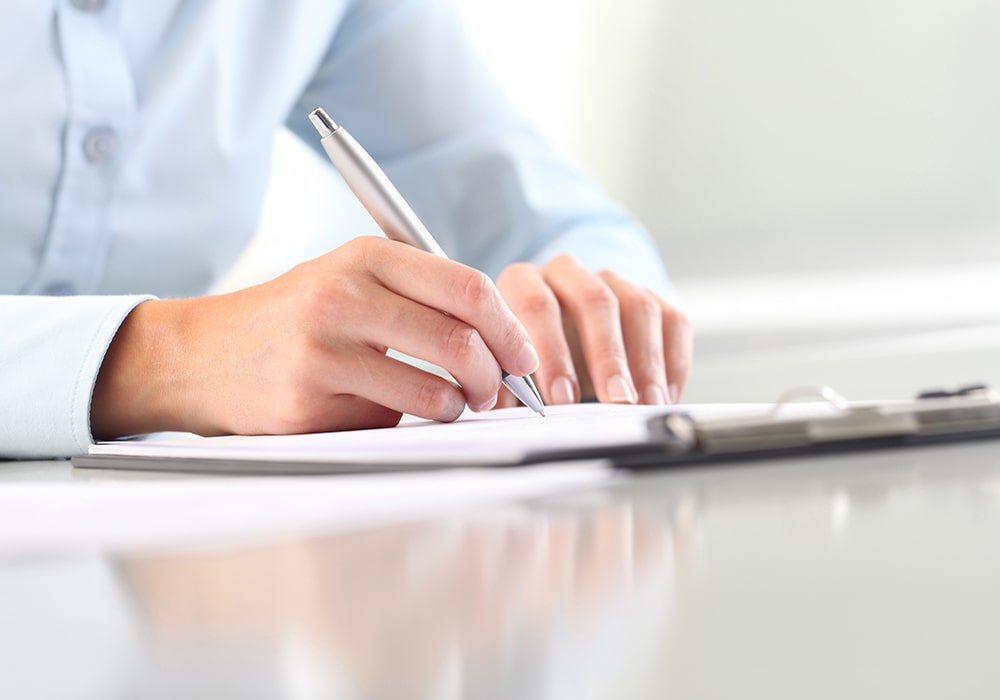 受付・問診票のご記入